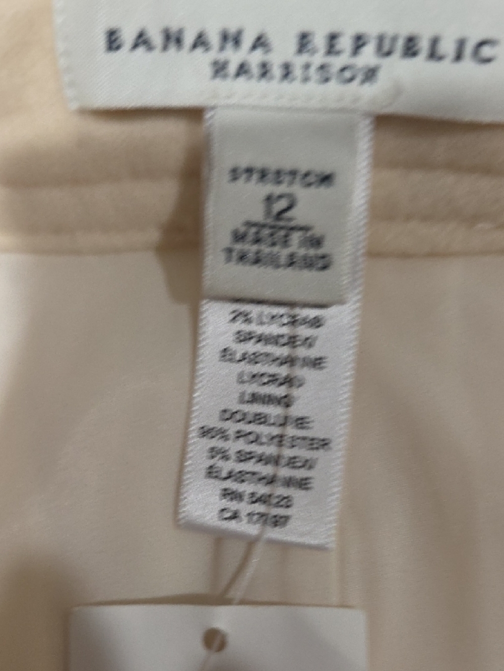 Banana Republic Wide Leg Trousers Beige High Rise Lined 12 - Picture 5 of 6